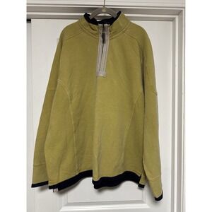 Orvis Men's 1/4 Zip Pullover Sweater‎ W/Corduroy Collar, Size XXL